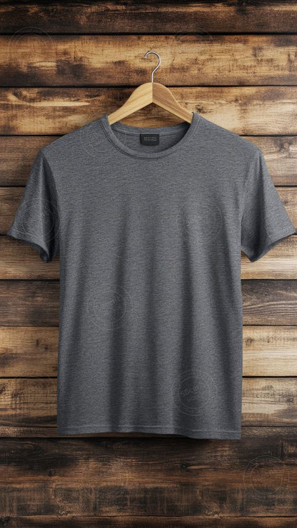 T-shirt hang on wooden background | T-shirt mockup