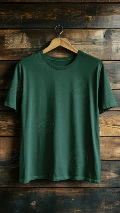 T-shirt hang on wooden background | T-shirt mockup