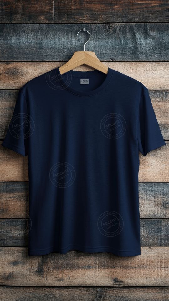 T-shirt hang on wooden background | T-shirt mockup