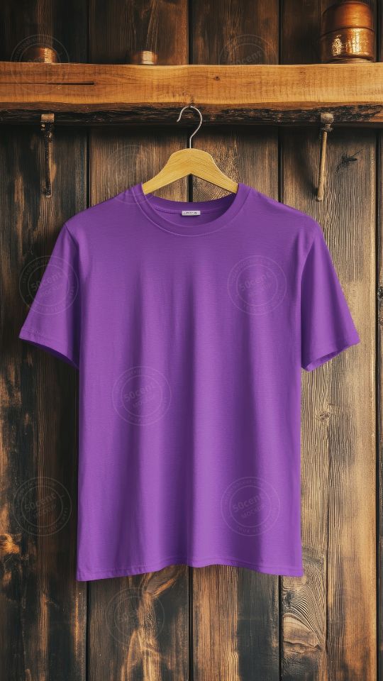 T-shirt hang on wooden background | T-shirt mockup